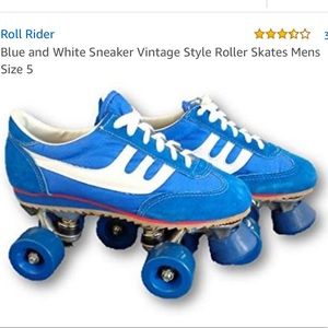 Vintage sneaker roller skates, size 7.